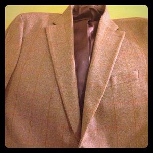 J.PRESS OLIVE BARLEYBONE WITH PANE SPORT COAT